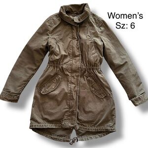 L.O.G.G H&M Women’s Military Style Green Jacket Size 6